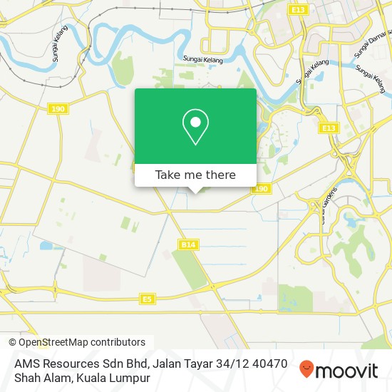AMS Resources Sdn Bhd, Jalan Tayar 34 / 12 40470 Shah Alam map
