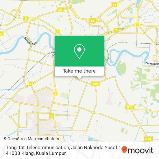 Tong Tat Telecommunication, Jalan Nakhoda Yusof 1 41000 Klang map