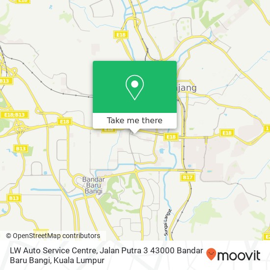 LW Auto Service Centre, Jalan Putra 3 43000 Bandar Baru Bangi map