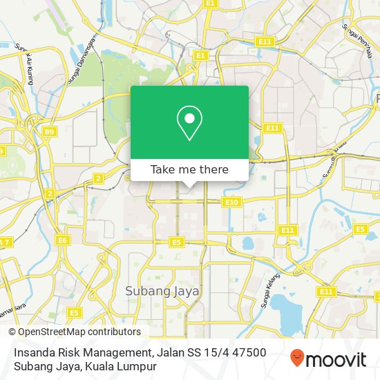 Insanda Risk Management, Jalan SS 15 / 4 47500 Subang Jaya map