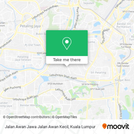 Peta Jalan Awan Jawa Jalan Awan Kecil