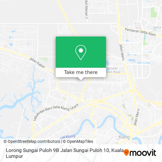 Peta Lorong Sungai Puloh 9B Jalan Sungai Puloh 10