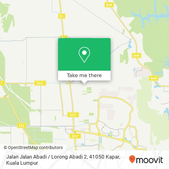 Peta Jalan Jalan Abadi / Lorong Abadi 2, 41050 Kapar