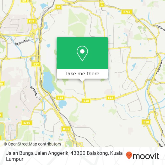 Jalan Bunga Jalan Anggerik, 43300 Balakong map