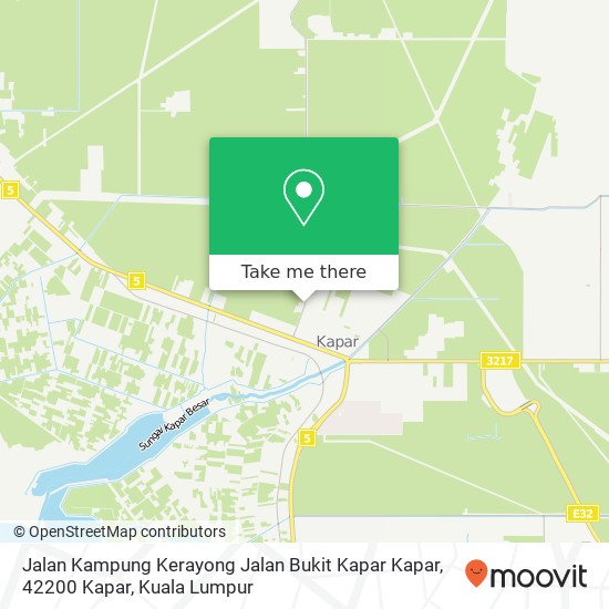 Jalan Kampung Kerayong Jalan Bukit Kapar Kapar, 42200 Kapar map