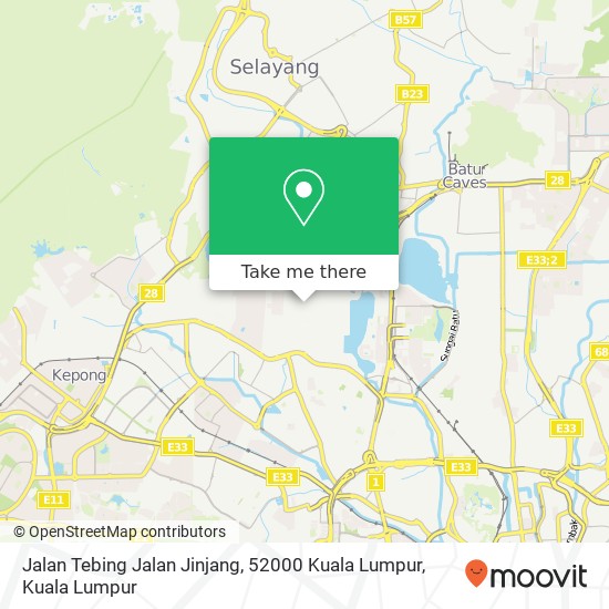 Peta Jalan Tebing Jalan Jinjang, 52000 Kuala Lumpur