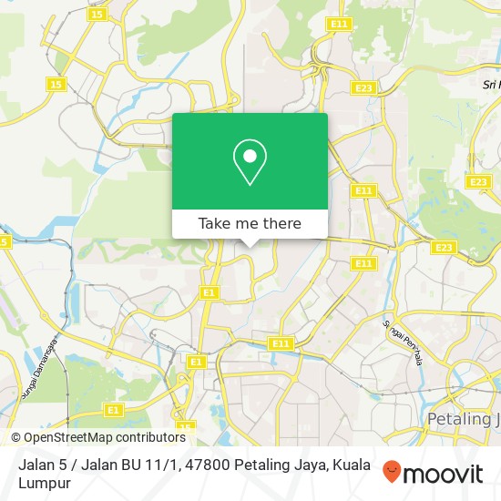 Jalan 5 / Jalan BU 11 / 1, 47800 Petaling Jaya map