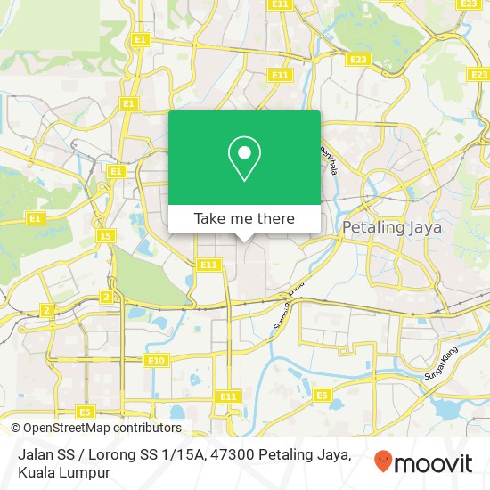 Peta Jalan SS / Lorong SS 1 / 15A, 47300 Petaling Jaya
