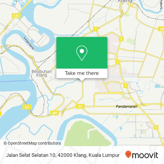 Peta Jalan Selat Selatan 10, 42000 Klang