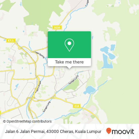 Peta Jalan 6 Jalan Permai, 43000 Cheras