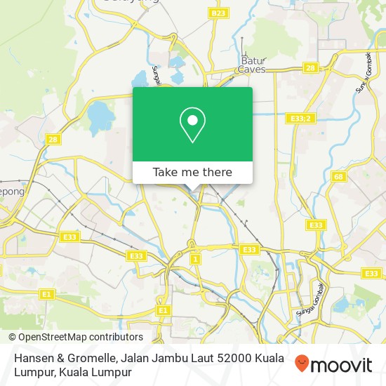 Hansen & Gromelle, Jalan Jambu Laut 52000 Kuala Lumpur map