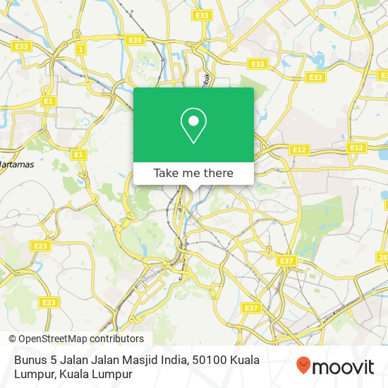 Peta Bunus 5 Jalan Jalan Masjid India, 50100 Kuala Lumpur