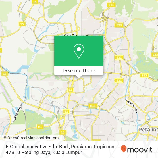 E-Global Innovative Sdn. Bhd., Persiaran Tropicana 47810 Petaling Jaya map