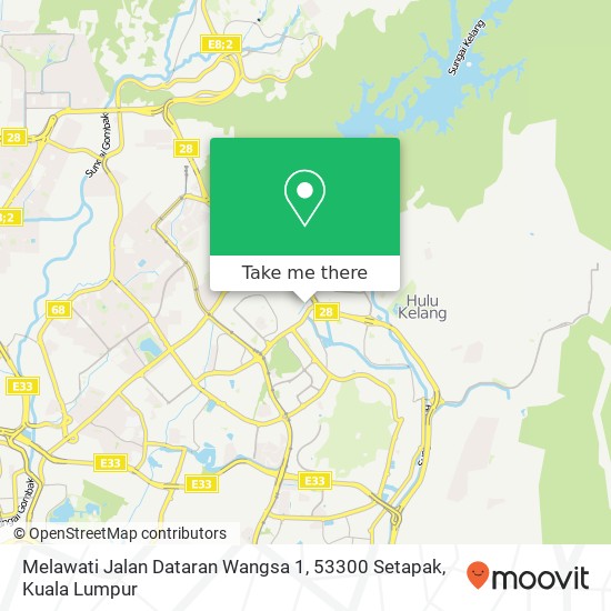 Peta Melawati Jalan Dataran Wangsa 1, 53300 Setapak