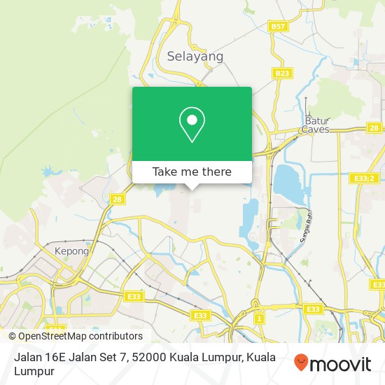 Jalan 16E Jalan Set 7, 52000 Kuala Lumpur map