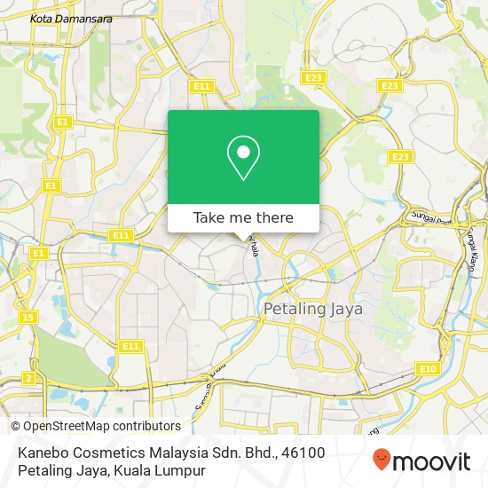 Kanebo Cosmetics Malaysia Sdn. Bhd., 46100 Petaling Jaya map
