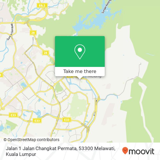 Peta Jalan 1 Jalan Changkat Permata, 53300 Melawati