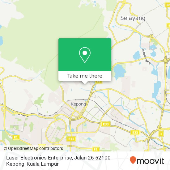 Peta Laser Electronics Enterprise, Jalan 26 52100 Kepong