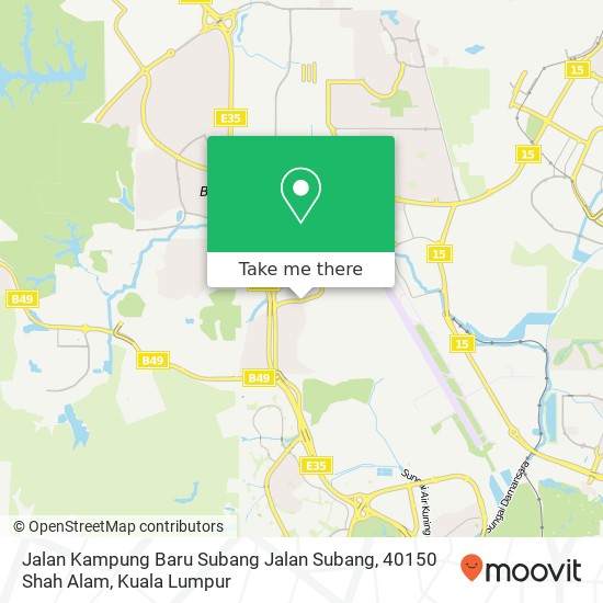Jalan Kampung Baru Subang Jalan Subang, 40150 Shah Alam map