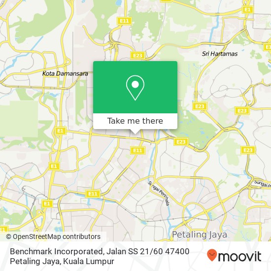 Benchmark Incorporated, Jalan SS 21 / 60 47400 Petaling Jaya map