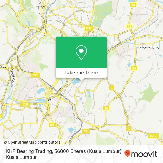 KKP Bearing Trading, 56000 Cheras (Kuala Lumpur) map