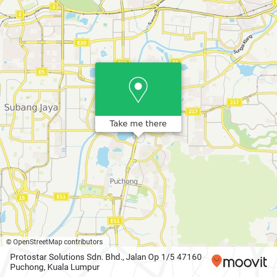 Protostar Solutions Sdn. Bhd., Jalan Op 1 / 5 47160 Puchong map