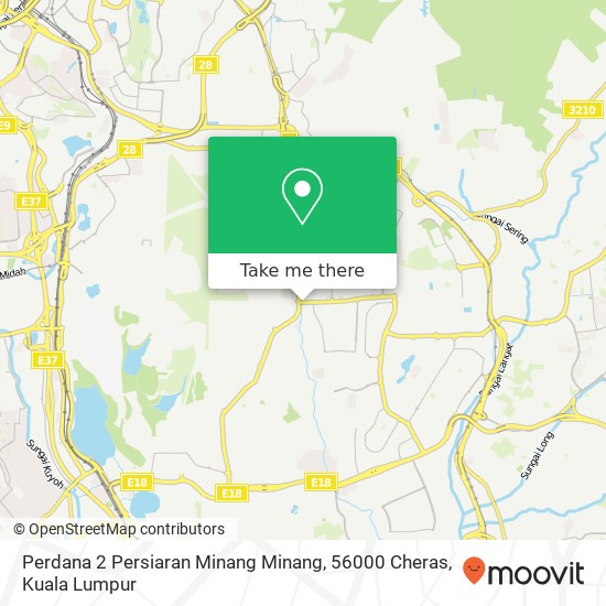 Peta Perdana 2 Persiaran Minang Minang, 56000 Cheras