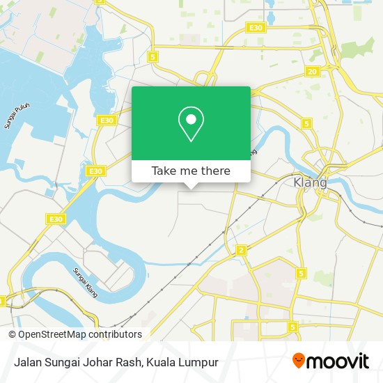 Peta Jalan Sungai Johar Rash