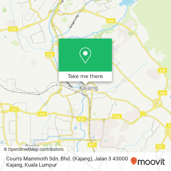 Courts Mammoth Sdn. Bhd. (Kajang), Jalan 3 43000 Kajang map