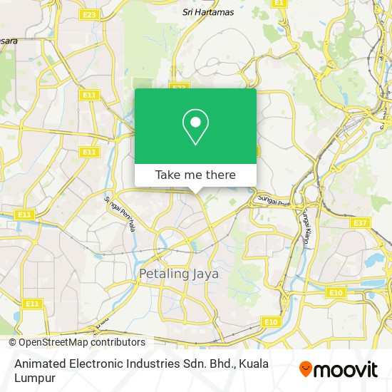 Animated Electronic Industries Sdn. Bhd. map