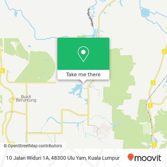 Peta 10 Jalan Widuri 1A, 48300 Ulu Yam