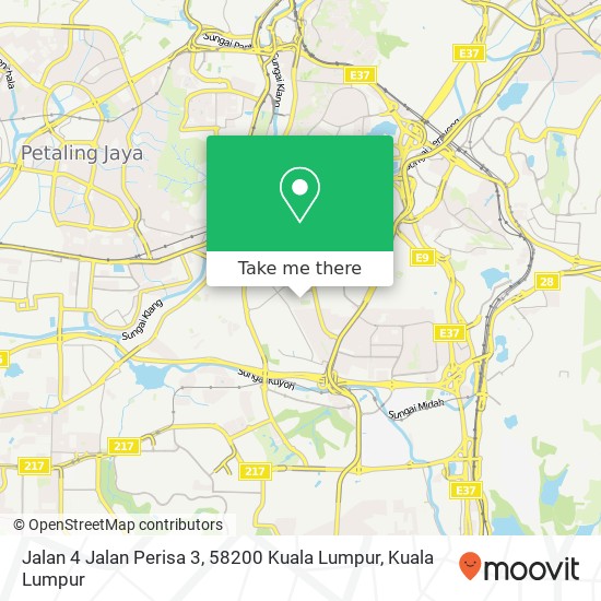 Peta Jalan 4 Jalan Perisa 3, 58200 Kuala Lumpur