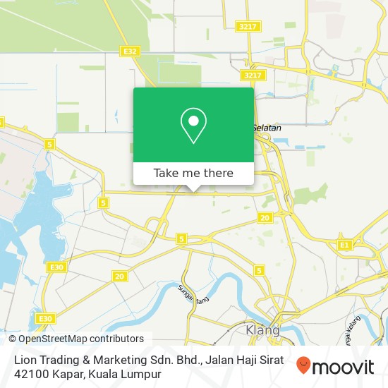 Lion Trading & Marketing Sdn. Bhd., Jalan Haji Sirat 42100 Kapar map