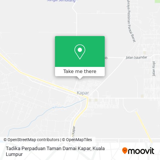 Tadika Perpaduan Taman Damai Kapar map