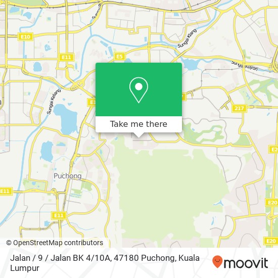 Peta Jalan / 9 / Jalan BK 4 / 10A, 47180 Puchong