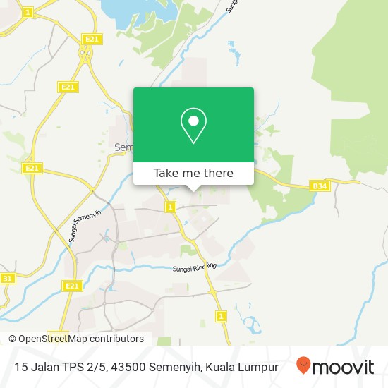 Peta 15 Jalan TPS 2 / 5, 43500 Semenyih