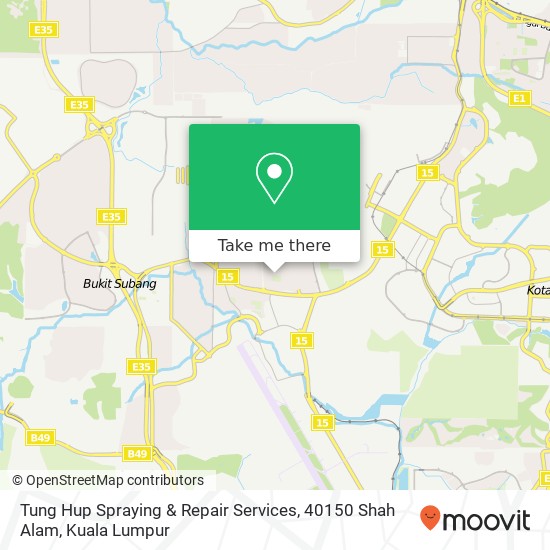 Tung Hup Spraying & Repair Services, 40150 Shah Alam map