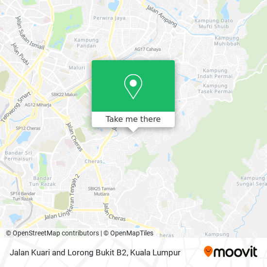 Jalan Kuari and Lorong Bukit B2 map