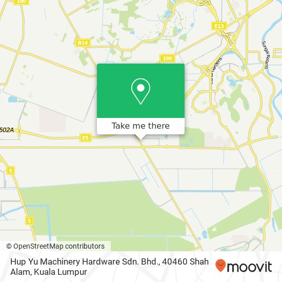 Hup Yu Machinery Hardware Sdn. Bhd., 40460 Shah Alam map