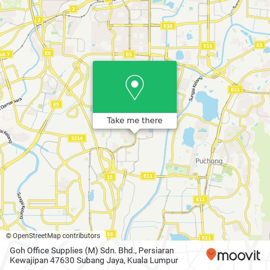 Goh Office Supplies (M) Sdn. Bhd., Persiaran Kewajipan 47630 Subang Jaya map