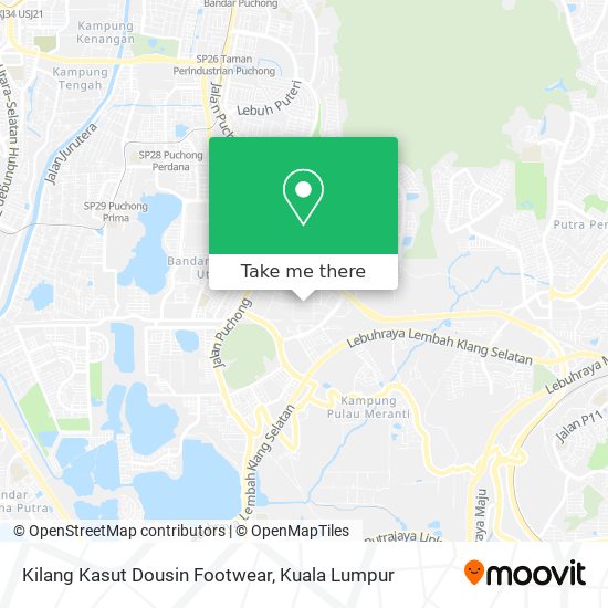 Kilang Kasut Dousin Footwear map