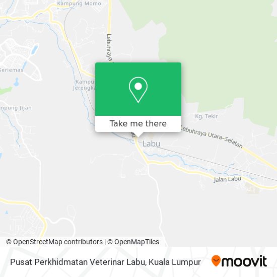 Pusat Perkhidmatan Veterinar Labu map