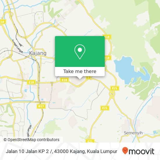 Jalan 10 Jalan KP 2 /, 43000 Kajang map