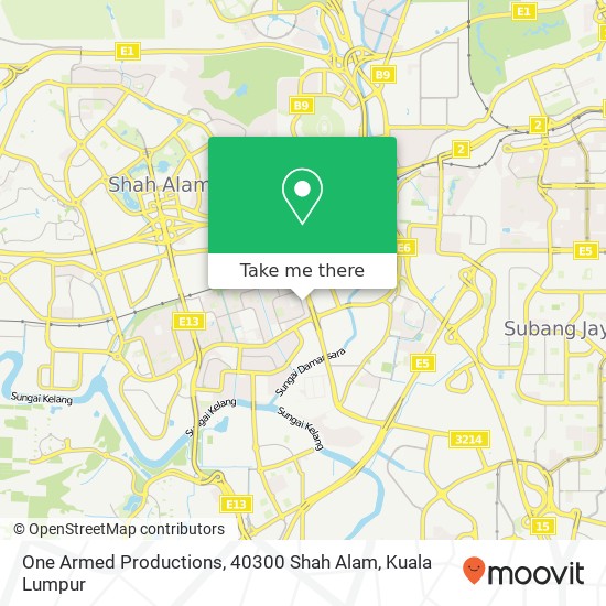 One Armed Productions, 40300 Shah Alam map