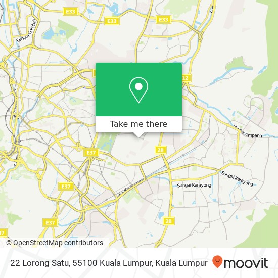 Peta 22 Lorong Satu, 55100 Kuala Lumpur