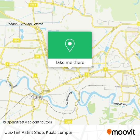 Jus-Tint Astint Shop map