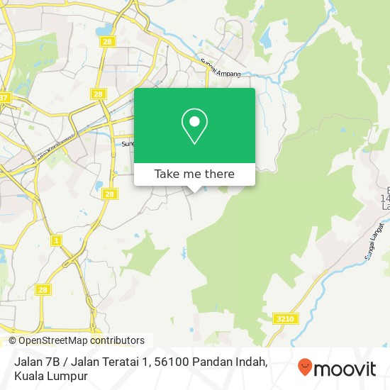 Jalan 7B / Jalan Teratai 1, 56100 Pandan Indah map