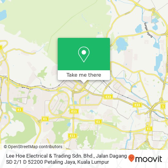 Lee Hoe Electrical & Trading Sdn. Bhd., Jalan Dagang SD 2 / 1 D 52200 Petaling Jaya map