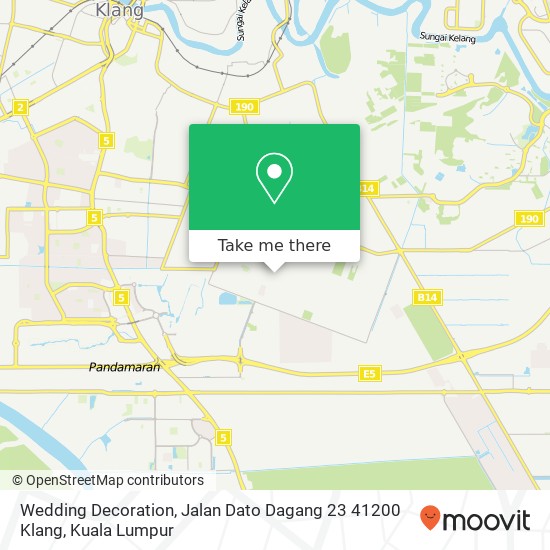 Peta Wedding Decoration, Jalan Dato Dagang 23 41200 Klang