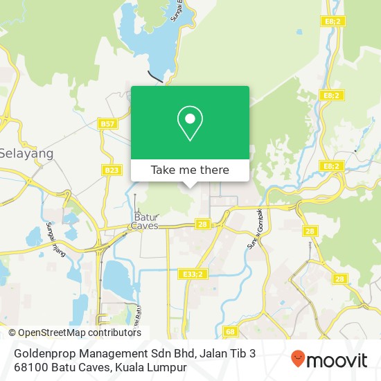 Peta Goldenprop Management Sdn Bhd, Jalan Tib 3 68100 Batu Caves